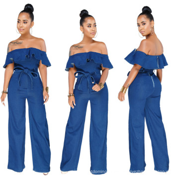 New Arrivals Trendy Casual Clothing Ruffle Rompers Jumpsuit for Women